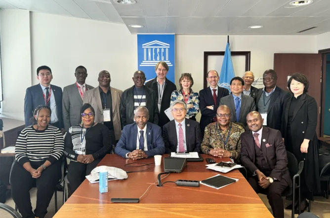 WFEO and partner representatives at the ECBAP steering committee meeting at UNESCO